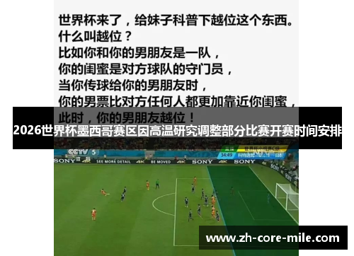 2026世界杯墨西哥赛区因高温研究调整部分比赛开赛时间安排